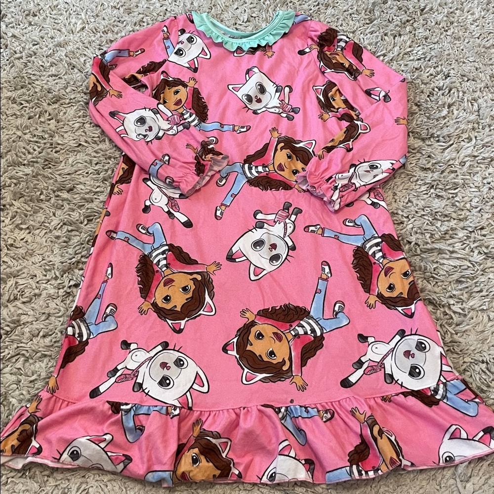 DreamWorks Gabby’s Dollhouse Fleece Nightgown, Size 8